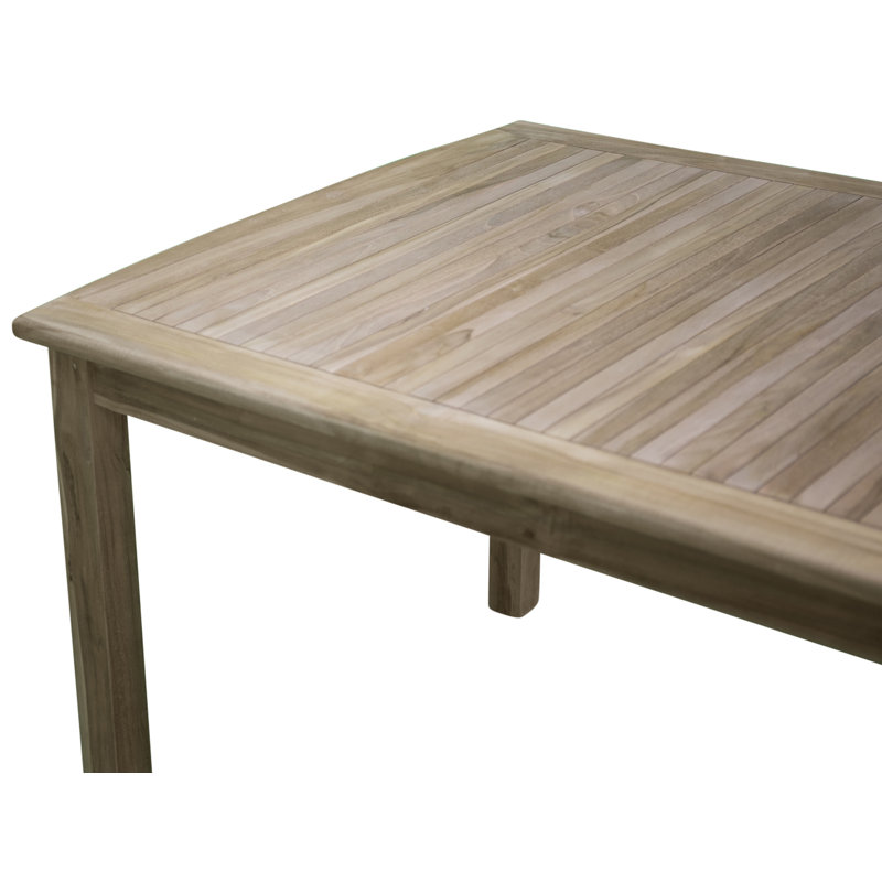 Baek Rectangular Teak Solid Wood Outdoor Dining Table - 220 cm W 100 cm D