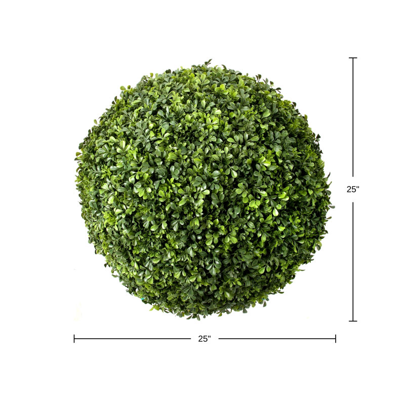 Artificial Boxwood Topiary, 25" H x 25" W x 25" D 