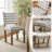 Modern Striped Upholstered Dining Set with 2 Chairs and a 41" Bench – Solid Wood, Comfy Padded Seats for Kitchen (Set of 3)-1064867306-1064867304
