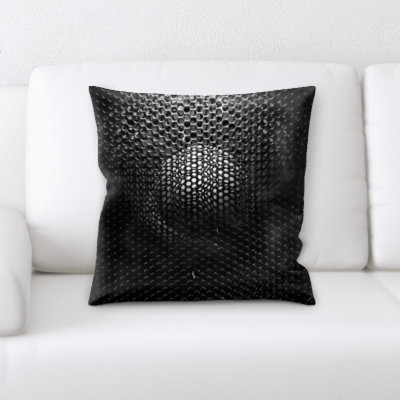 Mixed Textures Geometric Microsuede Throw Pillow