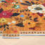 Tapis orange antidérapant 2 pi x 3 pi, tapis d'entrée lavable à poils courts Boho Flower