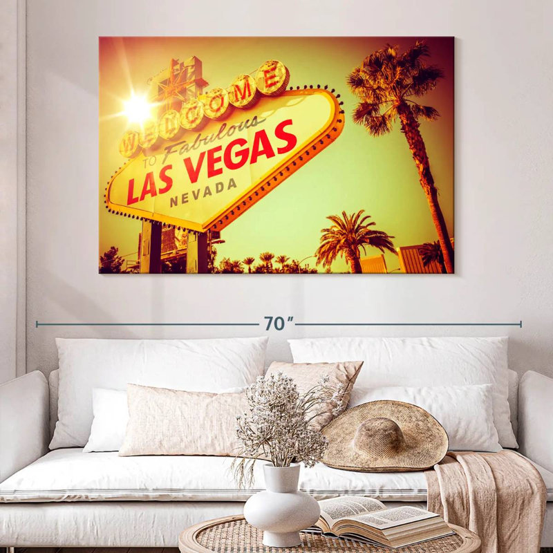 Enseigne célèbre Kavia Las Vegas, H 34 po x l 51 po