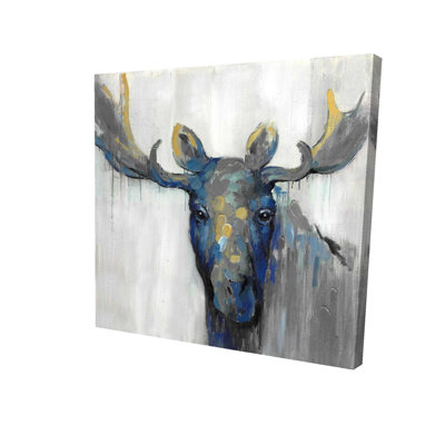 «Blue Moose - Man Cave Holidays», décoration sur toile