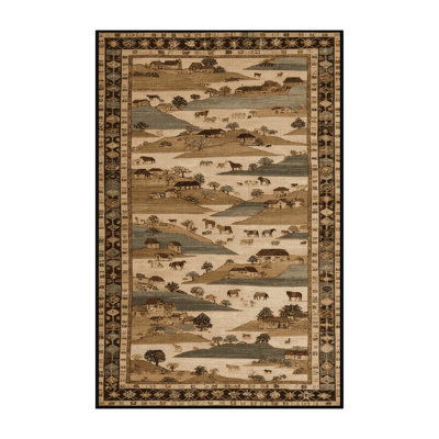 Tapis brun turc lavable à la machine
