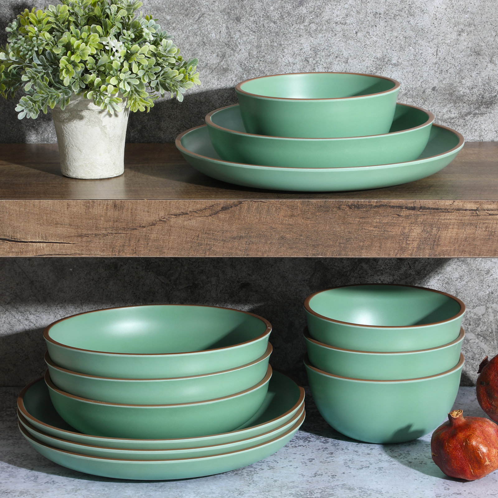 Rockabye Dinnerware Set, Green