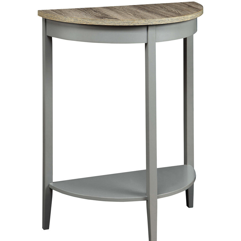 Grey Oak Console Table With Shelf For Living Room Decor Transitional In Area Organization