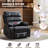 PU Leather Extra Wide Manual Recliner with Massage & Heat, Large Lazy Chair for Living Room-130392214