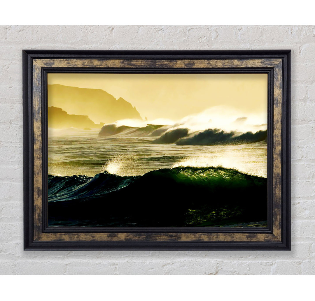 Mountain View Waves - Bilderrahmen Kunstdrucke