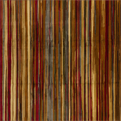 Tapis contemporain à rayures multicolores Baynebridge