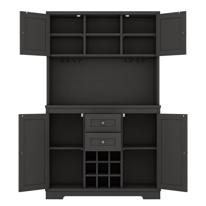 Armoire de cuisine avec bar Coffee Coffee, Noir