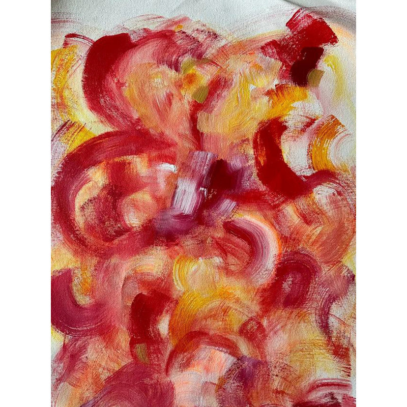Ombre de couleurs, peinture acrylique abstraite sur toile par Charulata Sridhar - Art mural moderne texturé pour la décoration intérieure