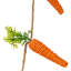 Artificial Carrot Garland. The garland length measures 6 feet in length and the carrots measure 6.5" tall and 1.5" wide.