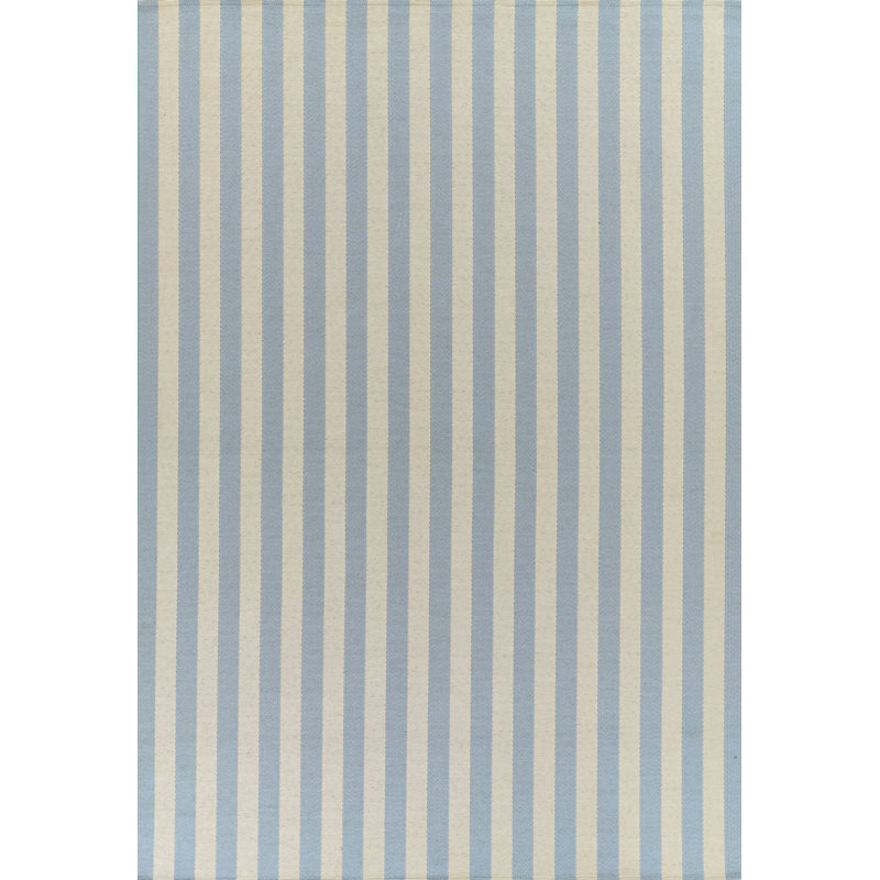 Tapis d'extérieur rayé bleu Novogratz by Momeni Icon 7 pi 10 po x 10 pi, 7 pi 10 po x 10 pi