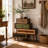 Fienley Staggered 4-Drawer Small Cabinet With Artistic Mixed Materials, Vintage Handles, And Compact Design