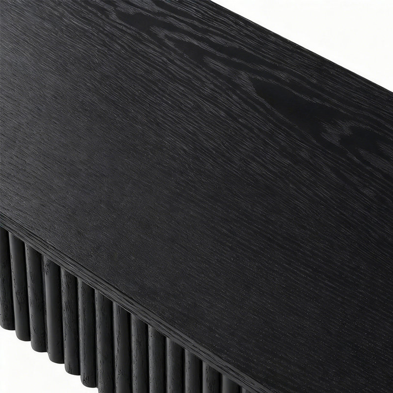 Console Retro Minimalist, Noir, H 29,92 po x l 47,24 po x P 11,81 po