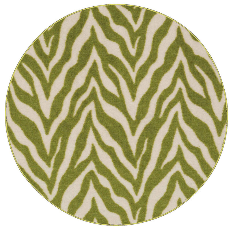 Tapis à motif animalier - Nomade zébré, Rond 6 pi