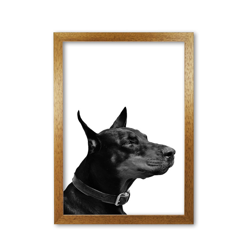 Dog - Print, Honey Oak Frame, 42 cm H x 30 cm W x 5 cm D