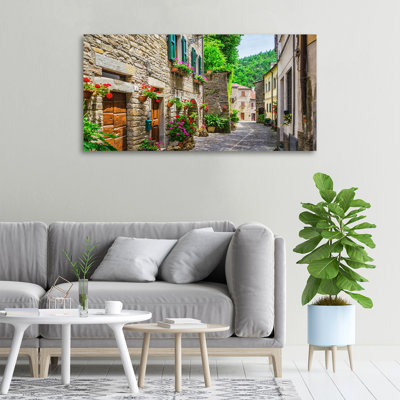 A Charming Street - Wrapped Canvas Print
