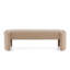 Banc long et élégant en forme de repose-pieds