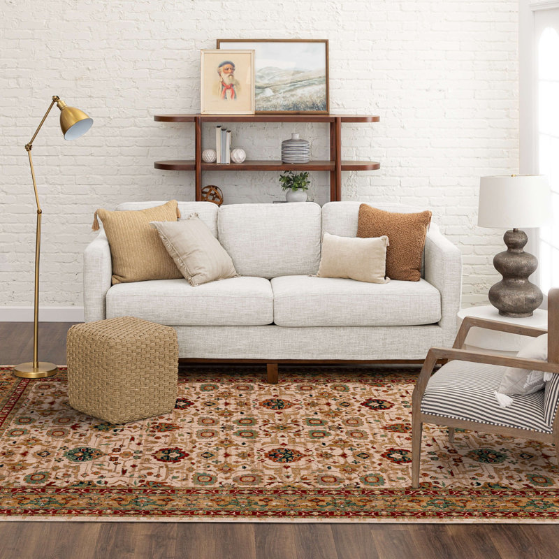 Tapis floral tissé en polyester Spice Market, Rectangle 8 pi x 11 pi