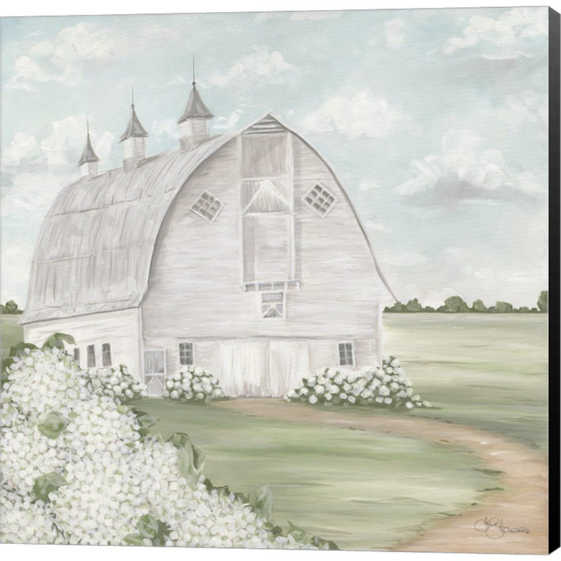 «Mustardseed Barn» par Hollihocks, art mural sur toile, Toile tendue, H 24 po x l 24 po x P 1,5 po