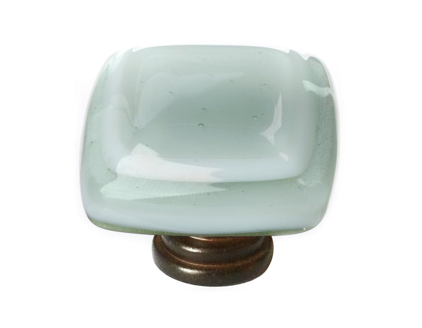Stratum Square Knob Knob, Spruce Green , Oil Rubbed Bronze