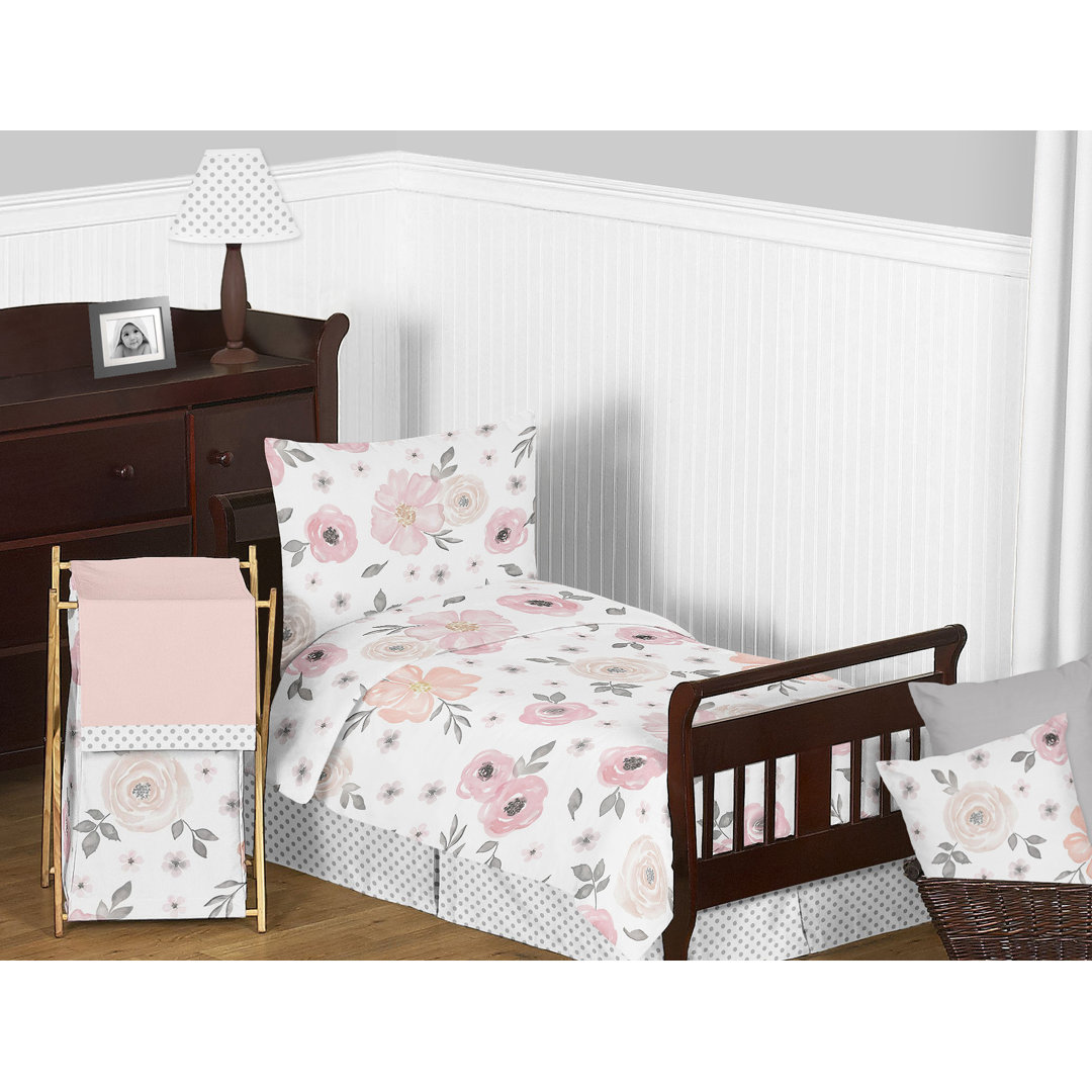Watercolor Floral Toddler Bedding Set Sweet Jojo Designs