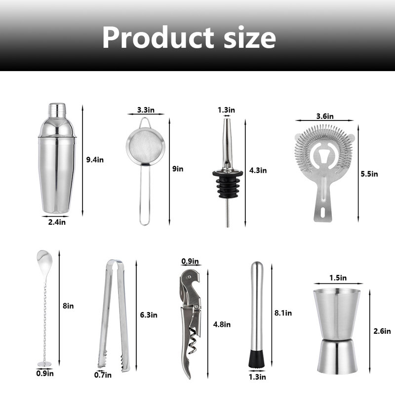 Deviana Stainless Steel Bar Tool Set