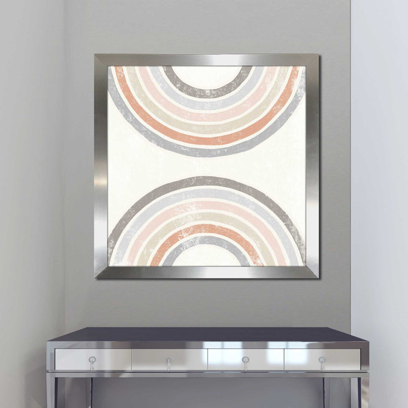 " Over The Rainbow I ", Silver Framed, 25.5" H x 25.5" W x 1" D