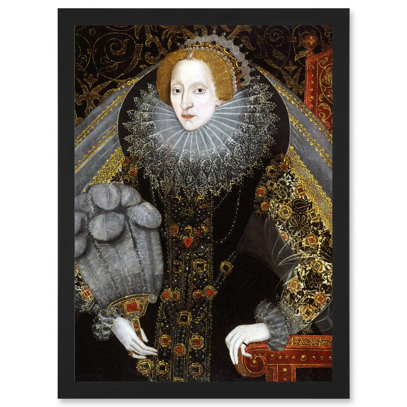 Queen Elizabeth I England Portrait Royal Historic - Single Picture Frame Print