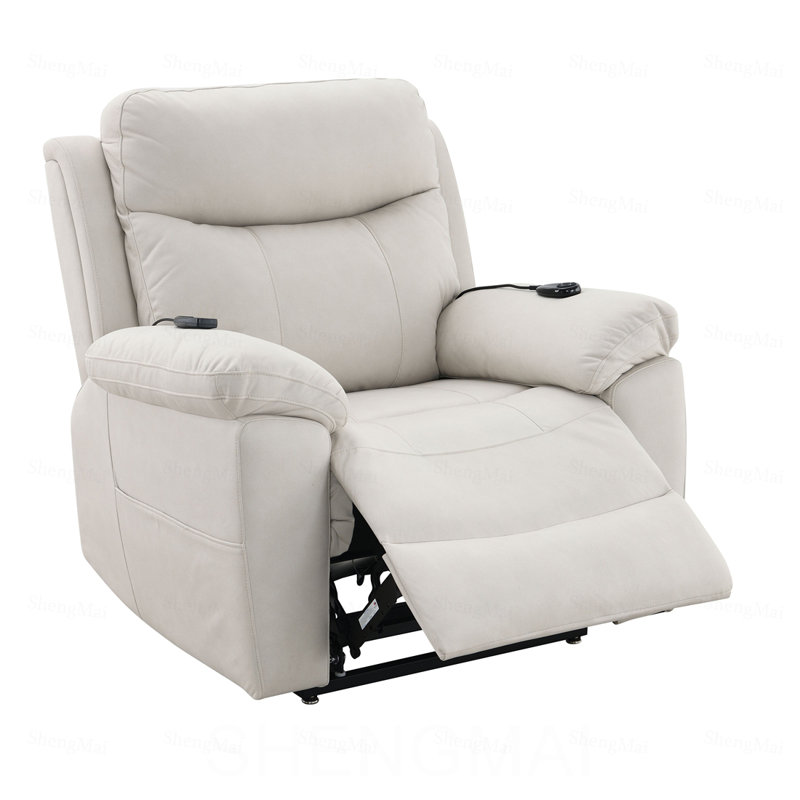 Fauteuil inclinable électrique en microfibre Chriki