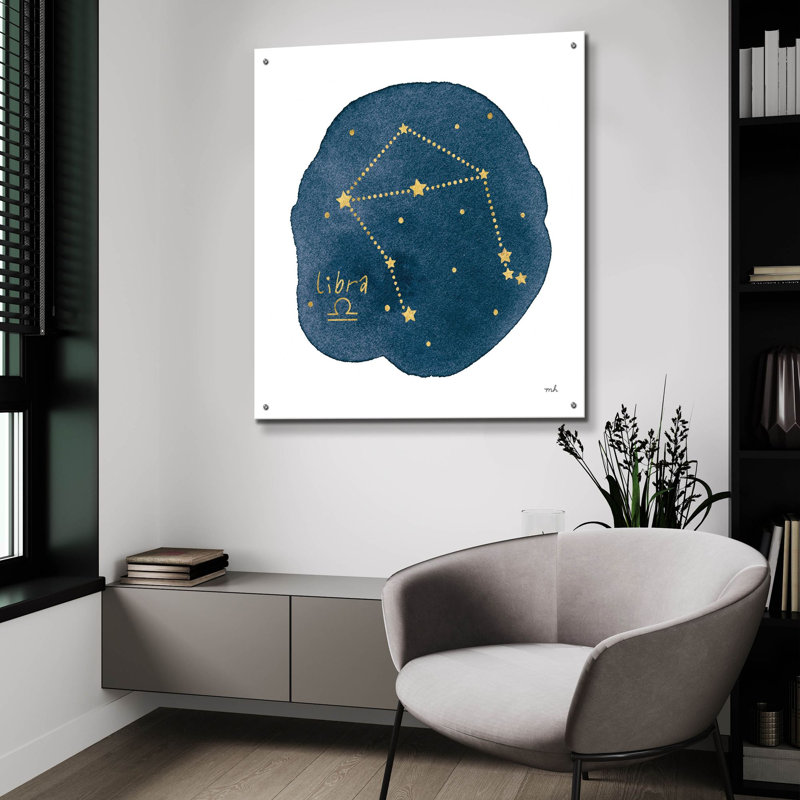 «Horoscope Libra» par Moira Hershey, art mural en verre acrylique, H 36 po x l 36 po x P 0,2 po