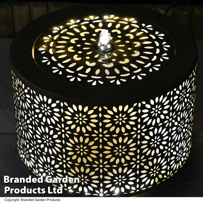 Yannakeas Metal Weather Resistant Fountain with Light