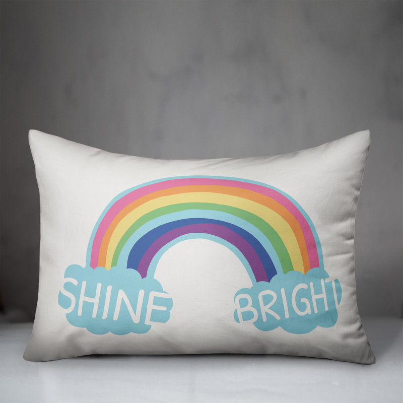  Housse et insert de coussin rectangulaire Shine Bright Rainbow