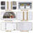 30.71 In. W X 72.83 In. H X 15.35 In. D Arched Steel Freestanding Cabinet With Adjustable Shelves For Living Room-107440561