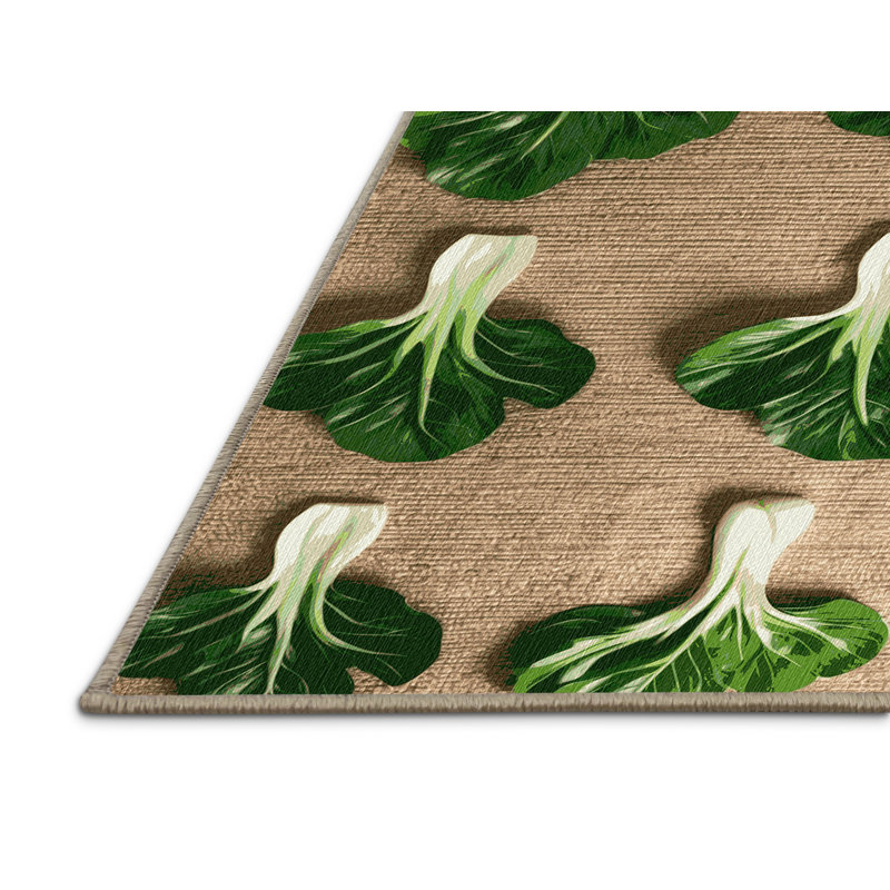  Tapis lavable Bok Choy, Rectangle 5 pi x 7 pi