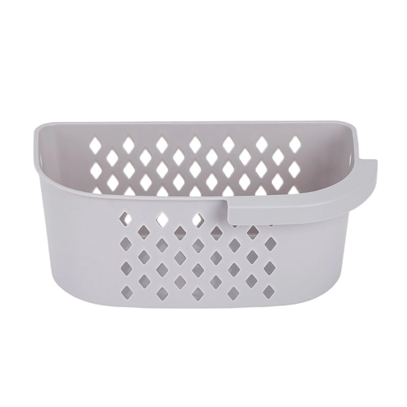 Plastic Laundry Basket with Handles, Grey