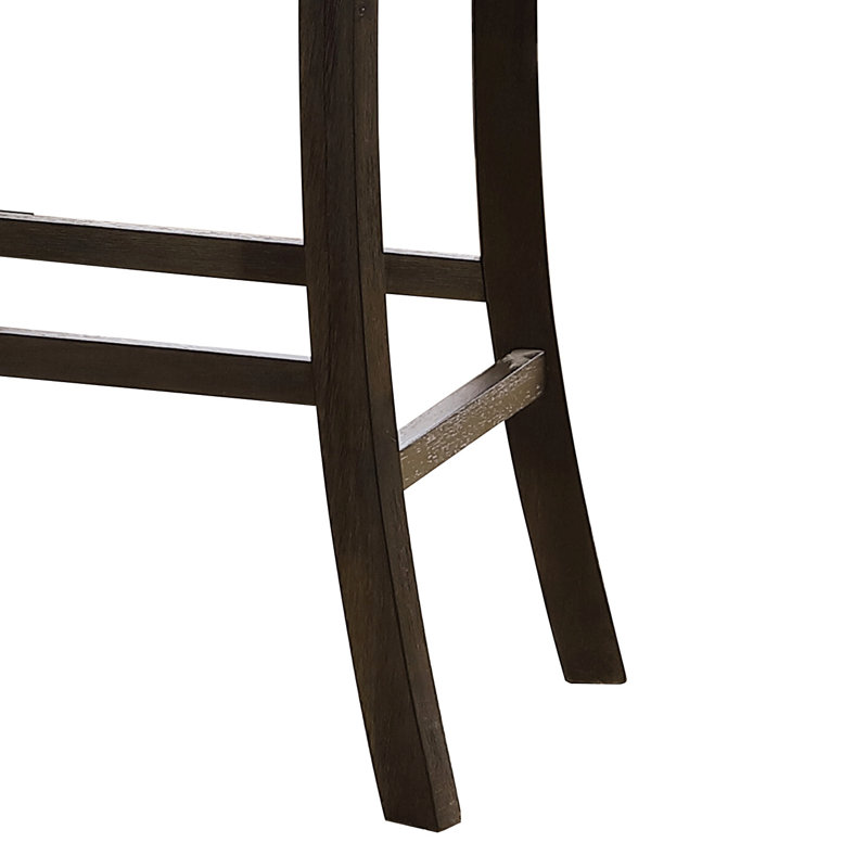 Distressed Walnut Counter Height Chair With Ladder Back (Set Of 2)