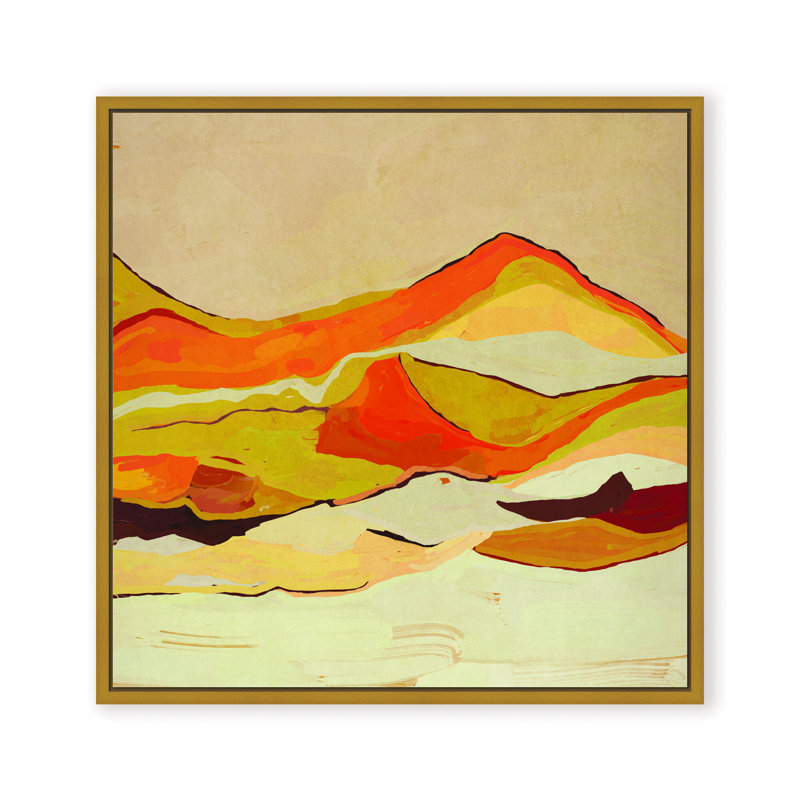 Nature Inspired Dawn's Horizon Trptych, 24" H x 24" W, Framed Canvas, Beige