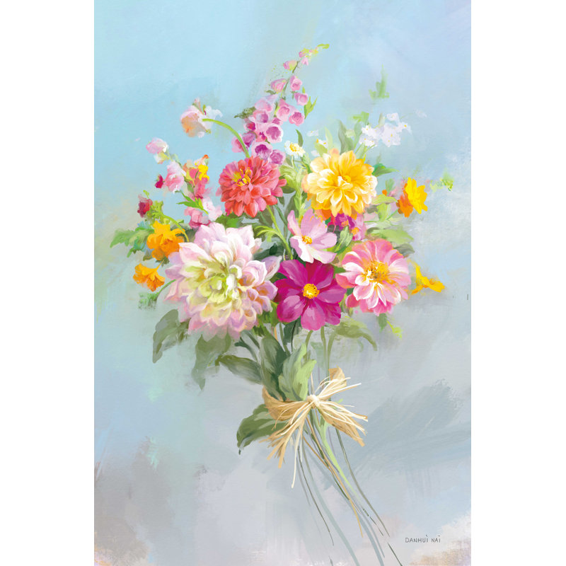 «Country Bouquet I V2» par Danhui Nai - impression sur toile tendue, L 20 po x H 30 po