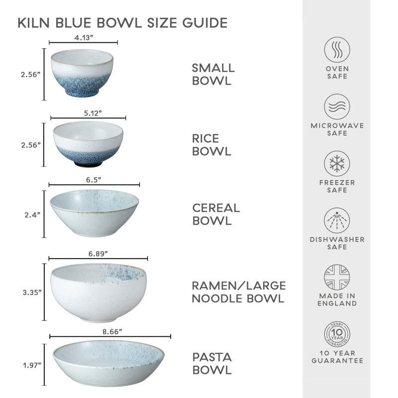 Kiln Blue Set Of 4 Pasta Bowls