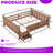 Full\Twin Size Kids Floor Bed With Storage Bookcases, Guardrails & Stairs-2092489705-2092489687