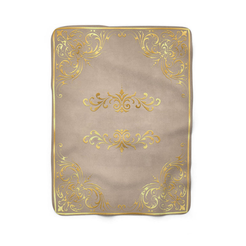 Couverture en sherpa de qualité supérieure Sands of Gold and Bronze - 1 pièce, L 40 po x l 30 po