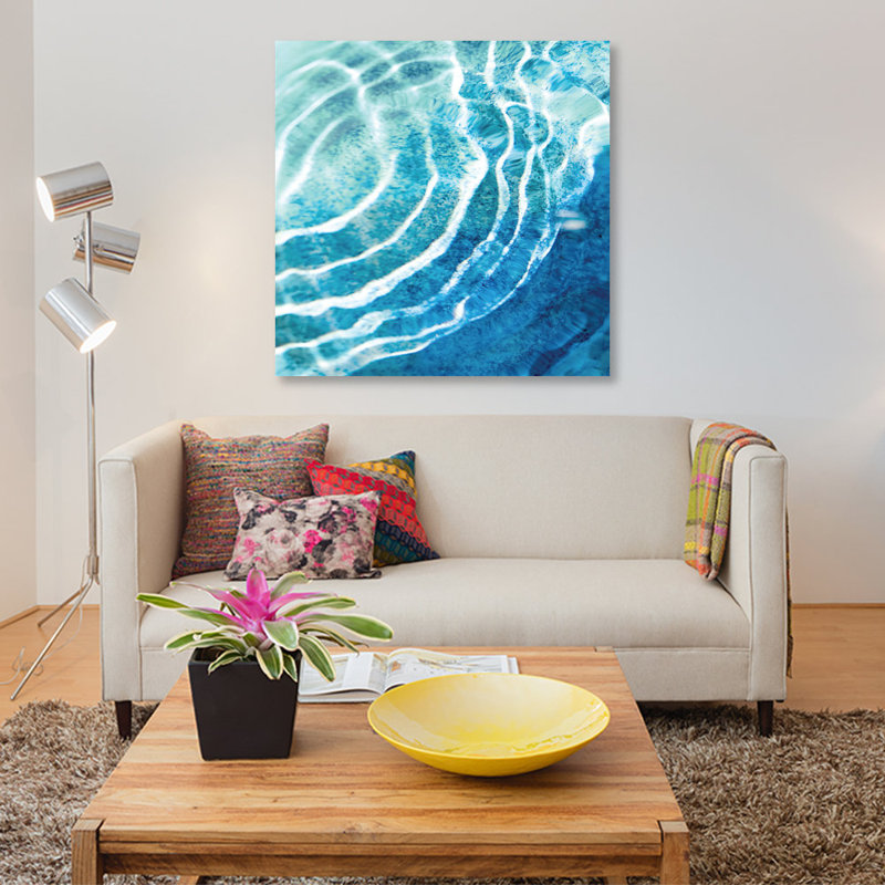 « ondulation reflection iv », reproduction de photo sur toile, H 18 po x l 18 po x P 1,5 po, Papier d'art encadré noir