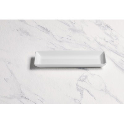 PANORAMA Premium Porcelain Panorama Rectangle Plate, Ivory, 6x3" | Microwave & Dishwasher Safe