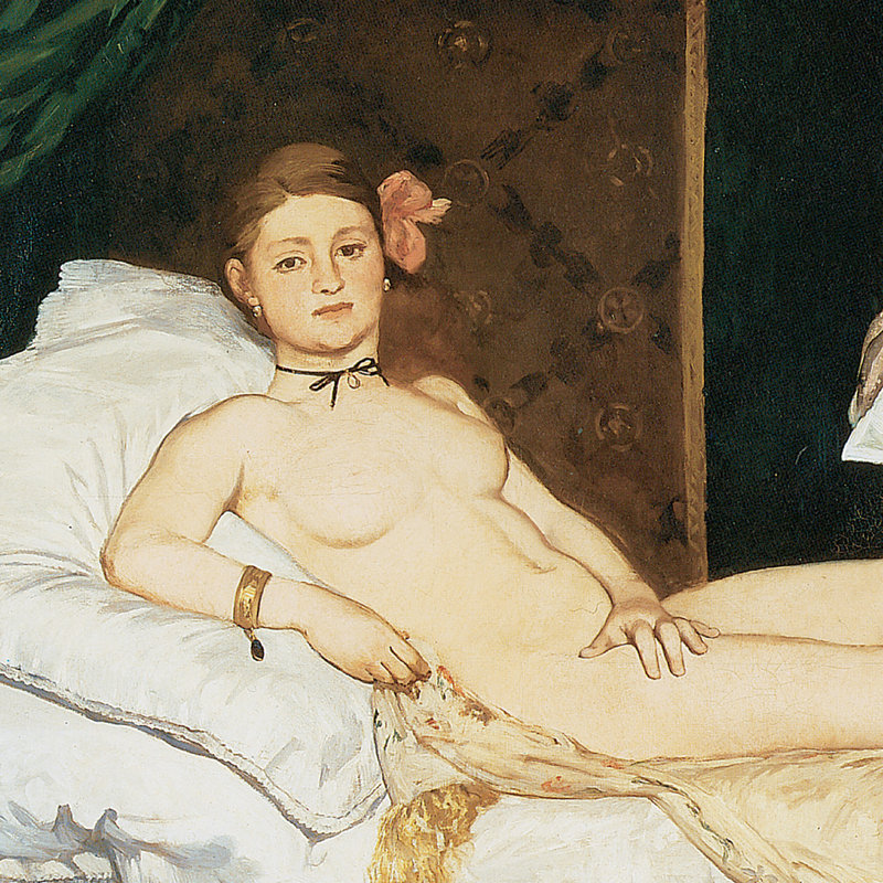 «Olympia, 1863» par Edward Manet, reproduction d'art encadrée, H 35 po x l 48,5 po x P 1,75 po