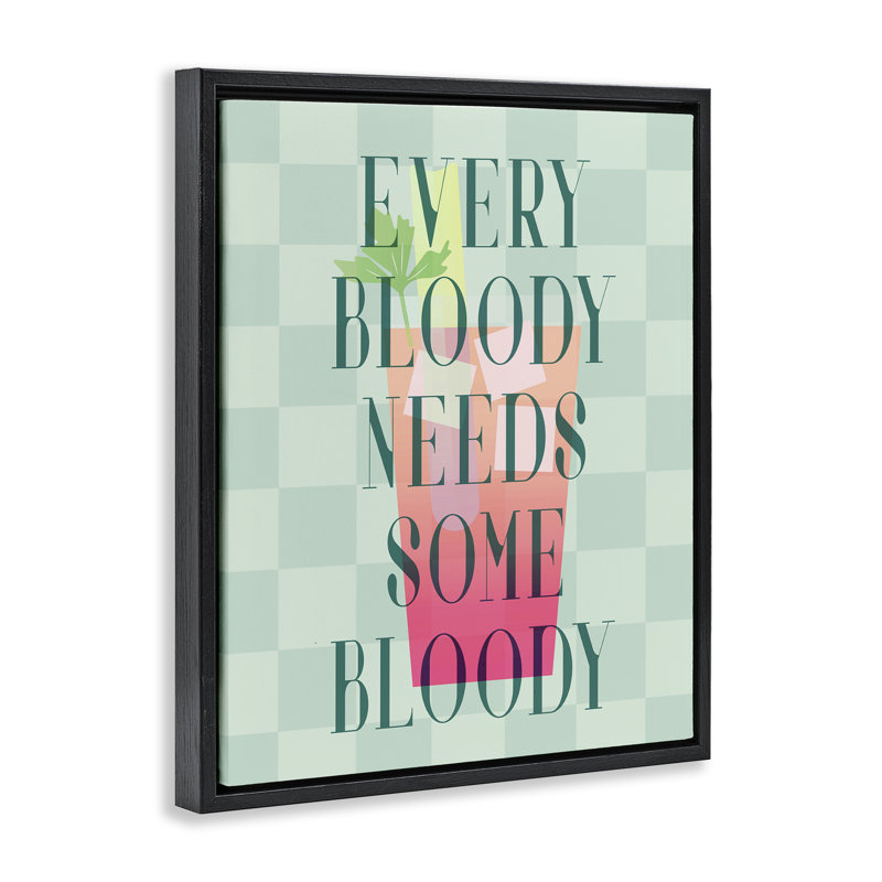  «Bloody Mary Cocktail» par Daphne Polselli, Cadre flottant noir de jais, H 21 po x l 17 po
