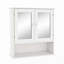 Armoire murale de salle de bain avec portes et tablettes à miroir Doule