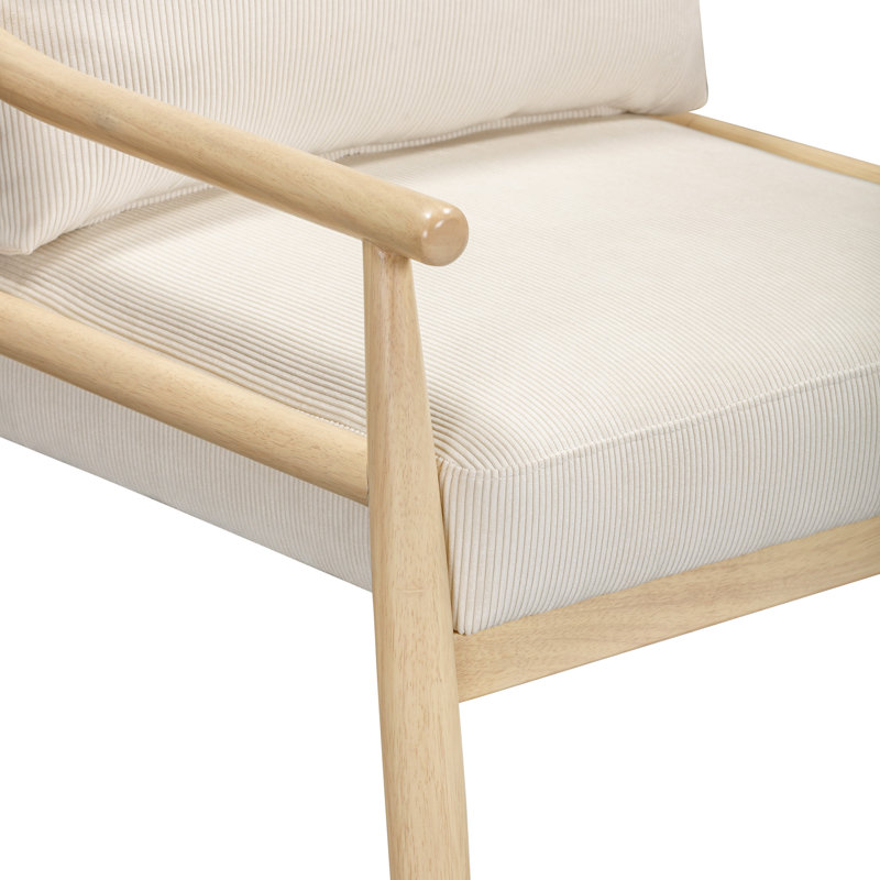 Fauteuil d'appoint en velours, Velours crème