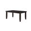 Table de salle à manger de style transitionnel urbain de 122 cm (48 po) – Teinte noyer riche avec placage en bois massif, plateau à motif circulaire en creux et pieds carrés – Capacité de 8 couverts, table polyvalente autoportante